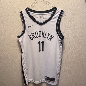 Nike White and Black Brooklyn Jersey